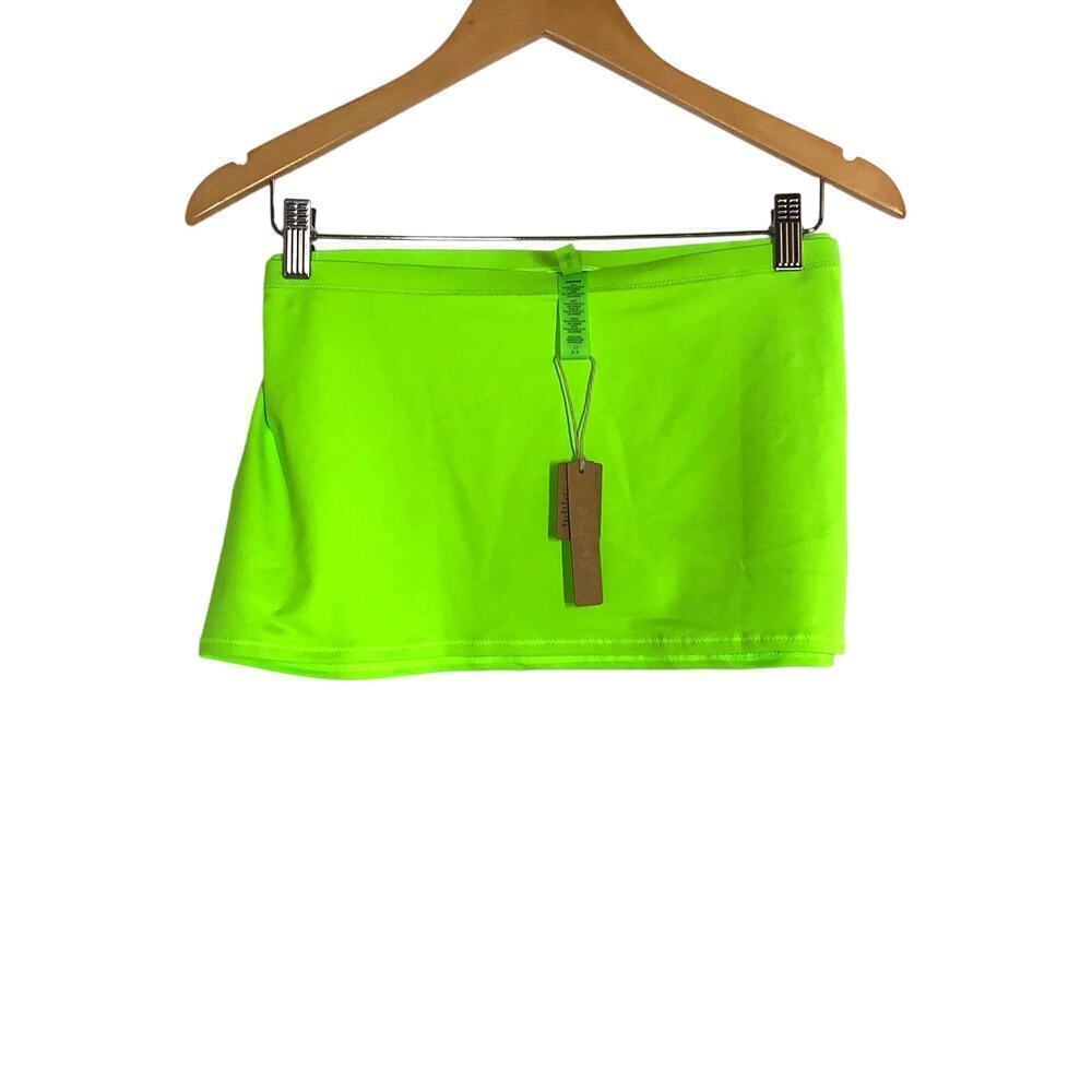 SKIMS Recycled Swim Skirt Micro Mini Neon Green NWT Size 4X